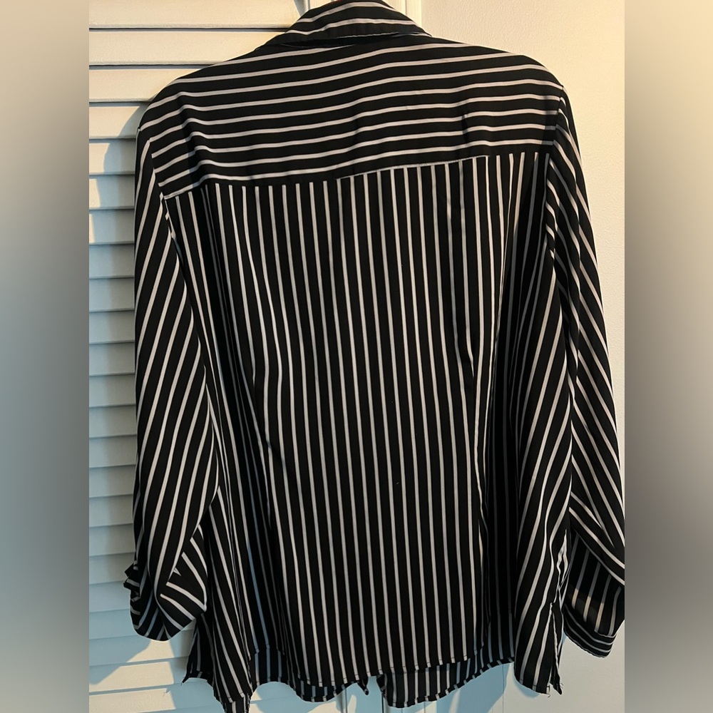 Black and white button shirt